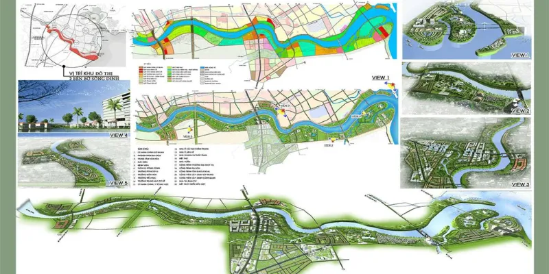 Vị trí dự án khu đô thị mới bờ Sông Dinh