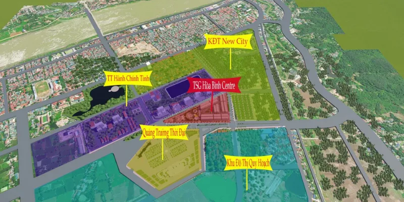 Vị trí dự án khu trung tâm đa chức năng TSG HoaBinh Centre